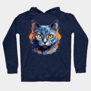 Russian Blue Cat Hoodie